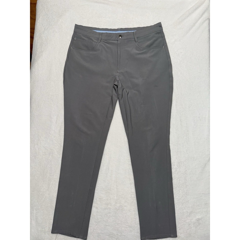 FootJoy Mens Golf Tour Fit Golf Pant Light Grey Moisture Wicking Stretch Sz 36